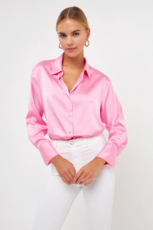 Silky Button Up Top