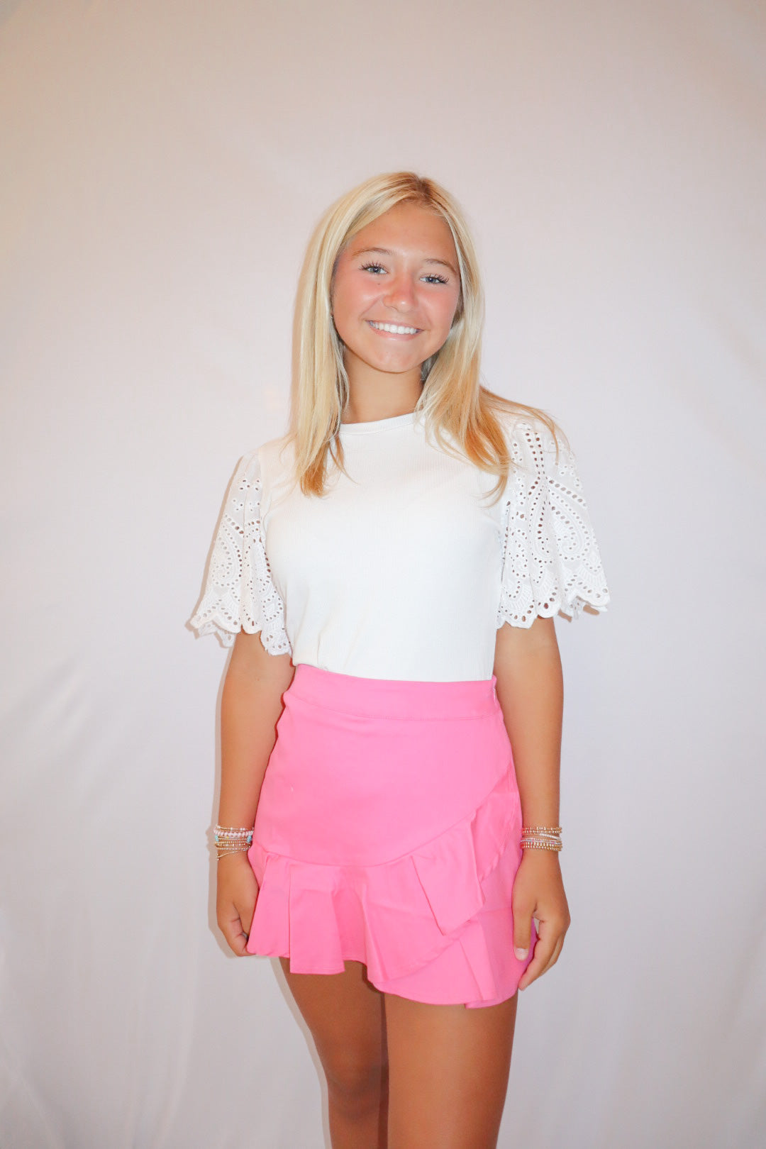 Pink Twill Skort