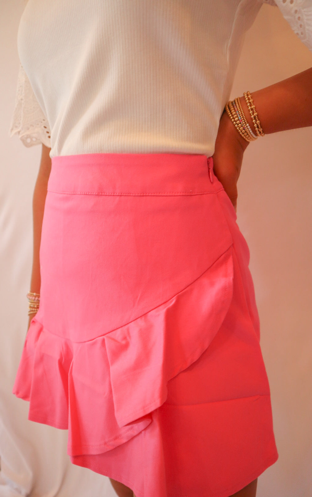 Pink Twill Skort