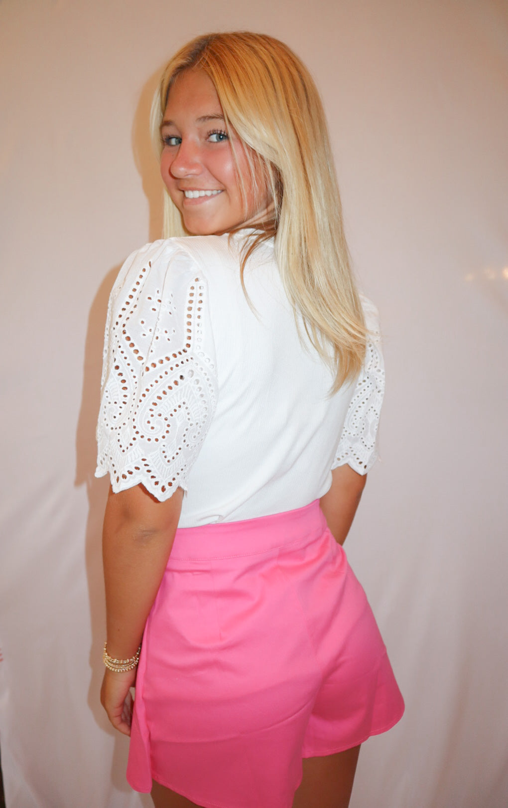 Pink Twill Skort