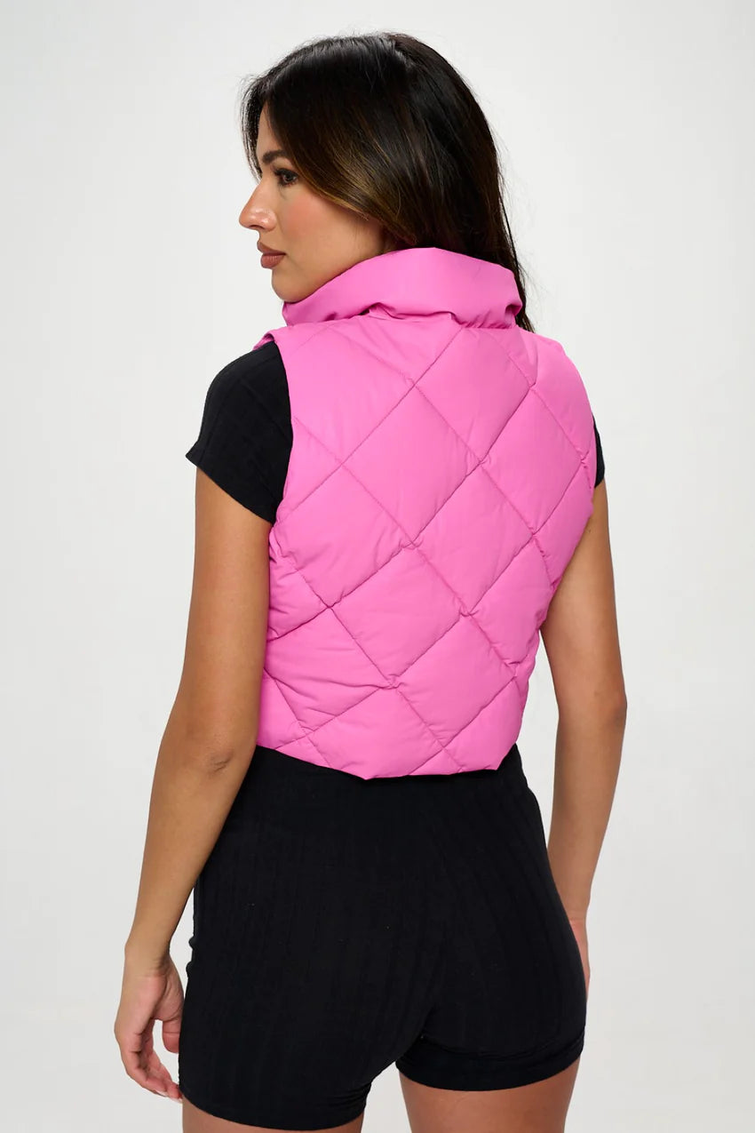 Cropped Puffer Vest