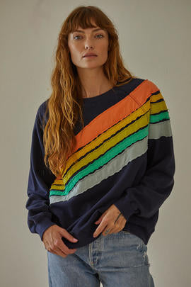 Chasing Rainbows Crewneck Sweatshirt Navy